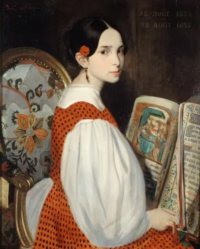 Леопольдина с Книгой часов by Огюст де Шатийон, 1835 — digital art print download