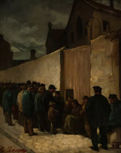 Бедняки на углу улицы Сантэ by Огюст Андре Лансон, 1869 — digital art print download