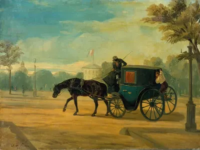 Фиакр by Шарль де Луна, 1845 — digital art print download