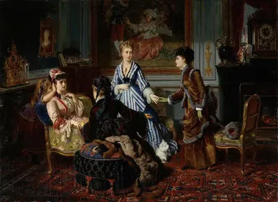 День мадам by Шарль Эдуар Бутибонн, 1875 — digital art print download