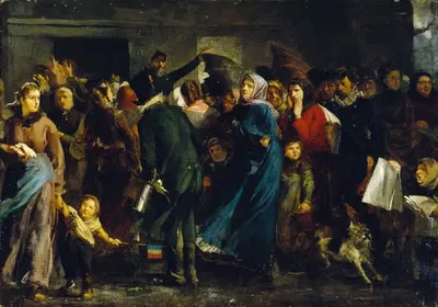 Очередь к мясной лавке в 1871 году by Клеман-Огюст Андриё, 1871 — digital art print download