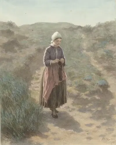На дюнах в Зандворте by Давид Адольф Констант Арц, 1862 — digital art print download