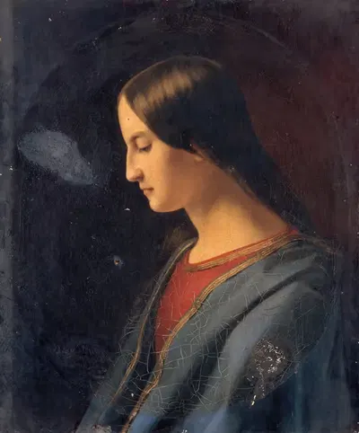 Tête de femme by Emma Leroux de Lincy, 1842 — digital art print download
