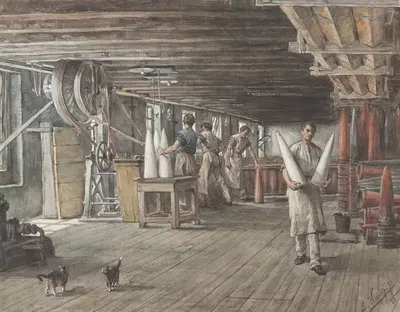 Интерьер сахарного завода фирмы Вом Рат by Эрнст Виткамп, 1885 — digital art print download