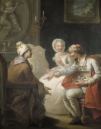 Торговец орвиетаном или оператор Барри by Этьен Жеора, 1743 — digital art print download