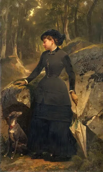 Мари Жира, дочь художника Шарля Жира, племянница Эжена Жира by Южен Жирар, 1881 — digital art print download