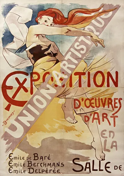 Union artistique. Exposition d'oeuvres d'art en la salle de by Émile Berchmans, 1890-1900 — digital art print download