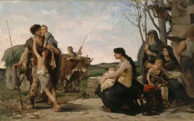 Семья by Жорж Моро де Туры, 1880 — digital art print download