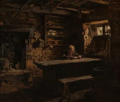 Бретонский интерьер by Жермен Давид-Нилет — digital art print download