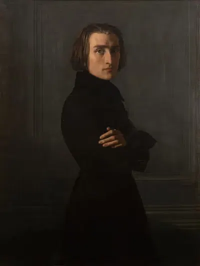 Portrait de Franz Liszt (1811-1886), compositeur et pianiste by Henri Lehmann, 1811-1886 — digital art print download