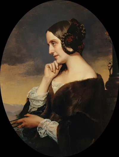 Portrait de Marie de Flavigny, comtesse d'Agoult (1805-1876) by Henri Lehmann, 1805-1876 — digital art print download
