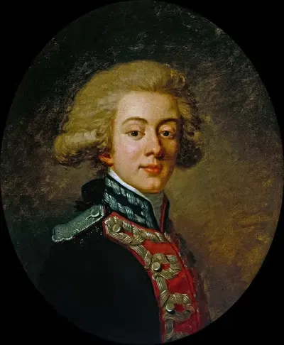 Портрет офицера карабинеров by Анри-Пьер Данлю, 1785 — digital art print download