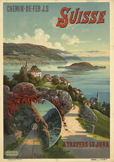 A travers le Jura – Suisse by Фредерик Уго д’Алези, 1895 — digital art print download