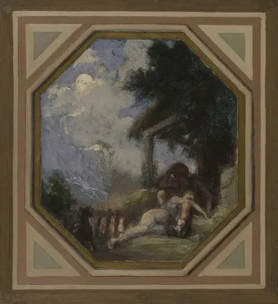 Отдых супругов by Жак Фердинанд Амбер, 1884 — digital art print download