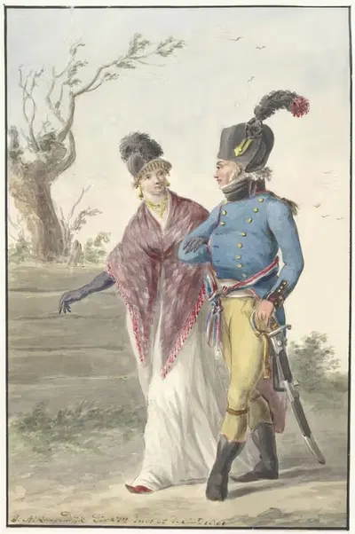 Офицер инженерных войск by Ян Антоний Лангендайк, 1801 — digital art print download