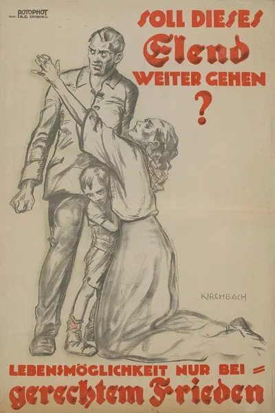 Soll dieses Elend weiter gehen by Fritz Gottfried Kirchbach, 1920 — digital art print download