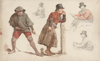 Figuurstudies by Jan Weissenbruch, 1832 - 1880 — digital art print download