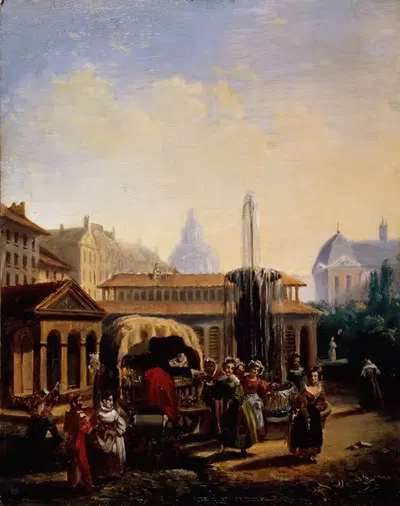 Рынок Сен-Мартен by Жан Батист Лекёр, 1835 — digital art print download