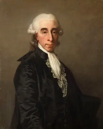 Портрет Жана-Сильвена Байи (1736-1793), учёного и политика; мэра Парижа с 1789 по 1791 год. by Жан Лоран Моснье, 1736-1793…