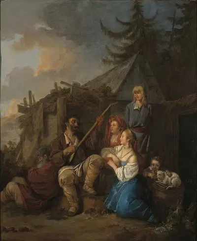 Игрок на балалайке by Жан-Батист Лё Пренс, 1764 — digital art print download