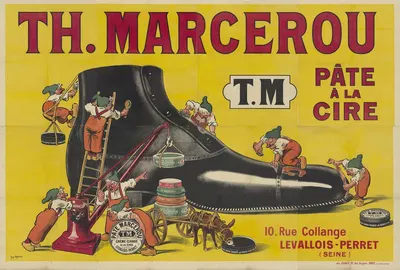 TH. Marcerou. Pâte à la cire. T.M. 10 rue Collange, Levallois-Perret (Seine) by Жорж Мёнье, 1910 — digital art print download
