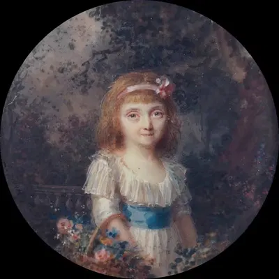 Портрет девочки в парке by Ли Луи Перен-Сальбру, 1785 — digital art print download