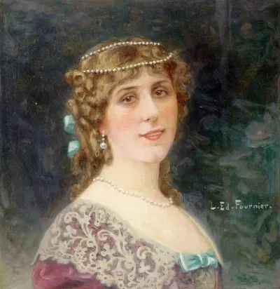 Portrait de Gabrielle Robinne, sociétaire de la Comédie-Française, dans le rôle d'Elmire du 'Tartuffe' by Louis Édouard…