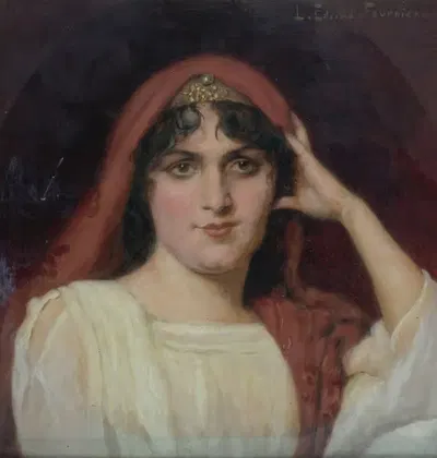 Портрет Мадлен Рош (1885-1930), члена Комедии-Франсез, в роли Сабины в 'Орасе' by Луи Эдуар Фурнье, 1885-1930 — digital art…