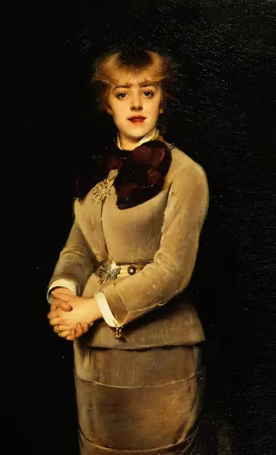 Портрет Жанны Самари (1857-1890), членкини Комедии-Франсез by Луиза Аббема, 1857-1890 — digital art print download