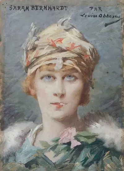 Портрет Сары Бернар (1844-1923) в роли Адриенн Лекуврёр by Луиза Аббема, 1844-1923 — digital art print download