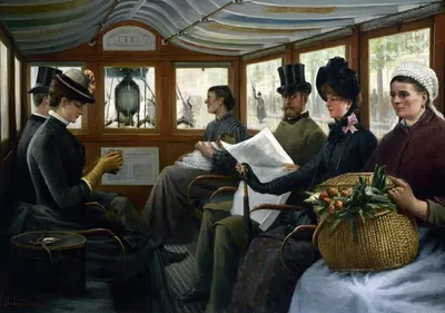 В омнибусе by Морис Делондр, 1885 — digital art print download