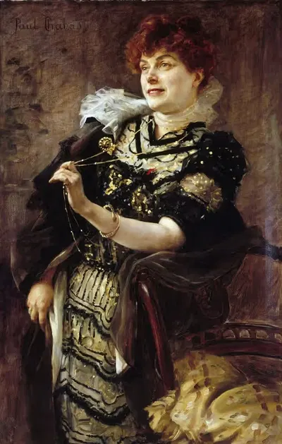Portrait de Daniel Lesueur (Jeanne Loiseau, 1860-1921, dite), femme de lettres by Paul Émile Chabas, 1896 — digital art…