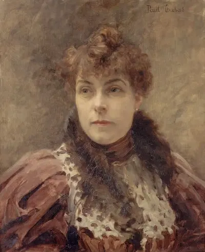 Portrait de Daniel Lesueur (Jeanne Loiseau,1860-1921, dite), femme de lettres. by Paul Émile Chabas, 1895 — digital art…