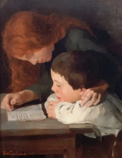 Чтение by Поль-Альбер Бартоломе, 1880-1885 — digital art print download