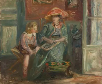 Madame Paul Valéry et son fils Claude by Paule Gobillard, 1910 — digital art print download
