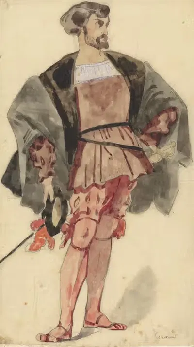 Костюмная study благородного из времени Франсуа I by Южен Жирар, 1816 - 1881 — digital art print download