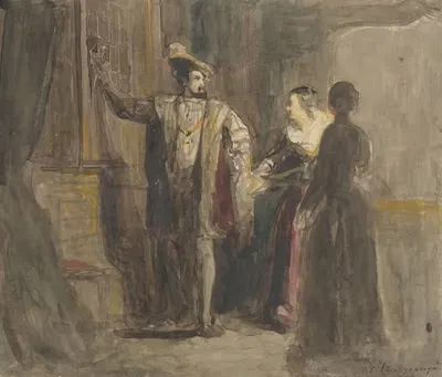 Сцена из жизни короля Франца I Французского by Рейньер Крейвангер, 1822 - 1880 — digital art print download