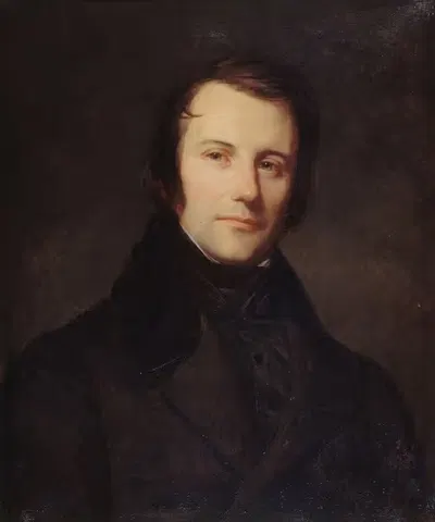 Портрет Эдгара Кине (1803-1875), литератора и политика by Себастьен Мельхиор Корню, 1803-1875 — digital art print download