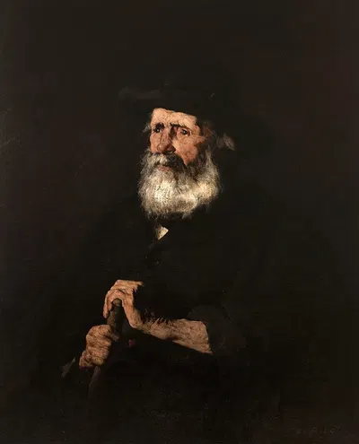 Portrait d'un vieillard by Théodule Ribot, 1875 — digital art print download