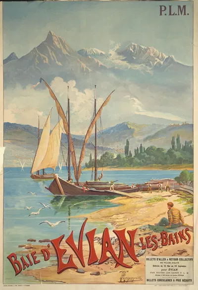 Baie d'Évian-les-Bains by Henri Ganier, 1890-1900 — digital art print download