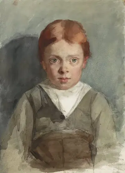 Портрет мальчика с красными волосами, спереди by Тереза Шварце, 1861 - 1918 — digital art print download