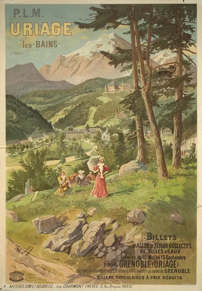 Uriage-les-Bains by Henri Ganier, 1890-1900 — digital art print download
