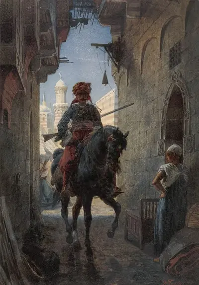 Турецкий всадник в городе by Виллем де Фамарс Тестас, 1863 — digital art print download