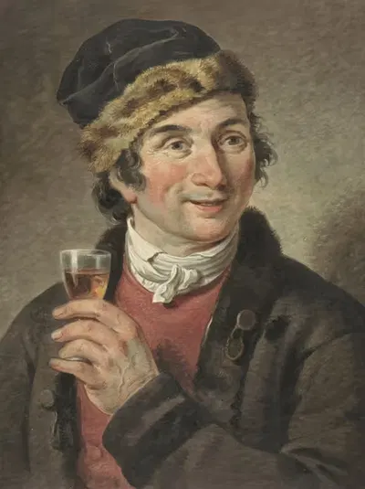 Портрет Адриана де Лели с шапкой by Адриан де Лели, 1765 - 1820 — digital art print download