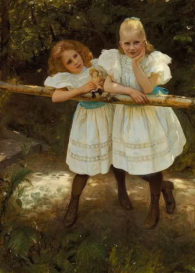 Герда и Элин by Август Ерндорфф, 1898 — digital art print download