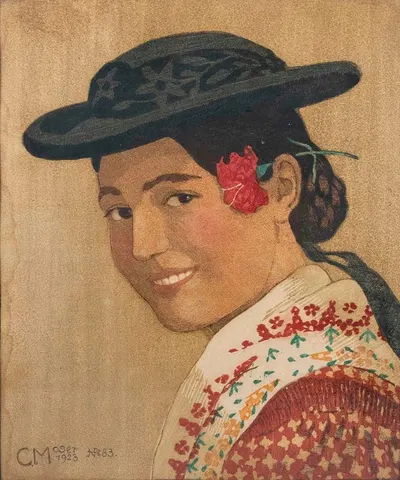 Tiroler Bauernmädchen by Carl Moser — digital art print download