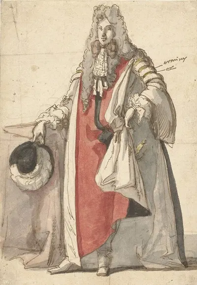 Портрет Виллема III в парадном одеянии by Каспар Нетшер, 1670 - 1684 — digital art print download