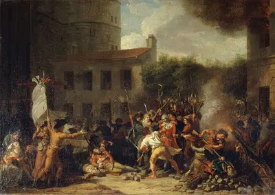 Штурм Бастилии, 14 июля 1789 by Шарль Тевенен, 1793 — digital art print download