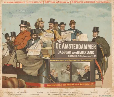 De Amsterdammer. Dagblad voor Nederland by Йохан Бракенсик, 1880-1886 — digital art print download