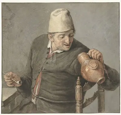 Рокер, смотрящий в кувшин by Корнелис Дюсарт, 1670 - 1750 — digital art print download